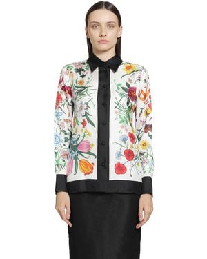 Gucci Printed Silk Shirt - Red