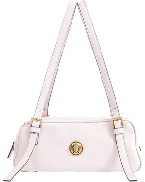 Versace Emblème Nappa Bowling Bag - Pink