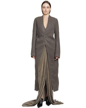 Rick Owens Tower Lab Coat - Brown