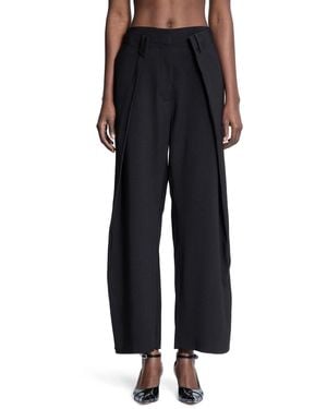 ROKH Pleated Wide Trousers - Black