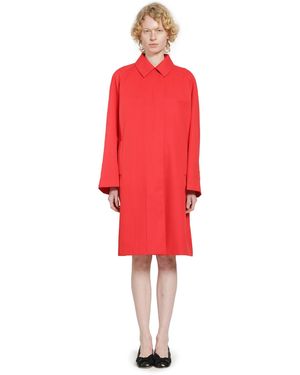 Prada Gabardine Trench Coat - Red
