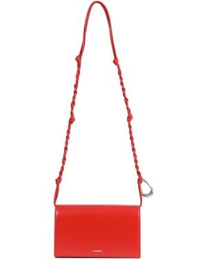 Jil Sander Tangle Wallet With Strap - Red