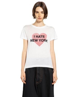 VAQUERA Sheer Cotton Jersey Graphic T-Shirt - White