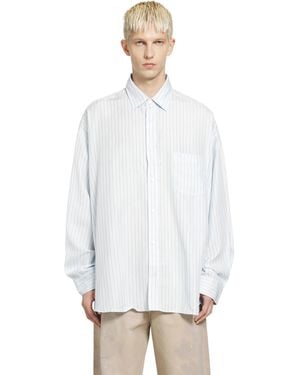Acne Studios Striped Button-Up Shirt - White