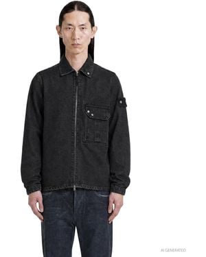 Stone Island 1200002 Denim Overshirt - Black