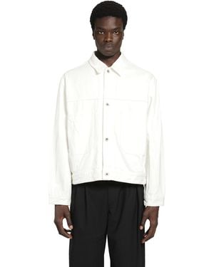 Studio Nicholson Crinkle Denim Jacket - White