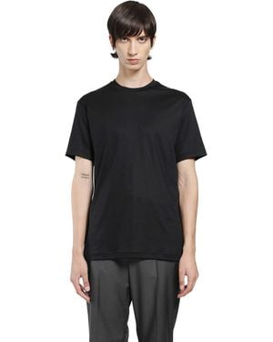 Giorgio Armani Cotton Jersey Short Sleeve T-Shirt - Black