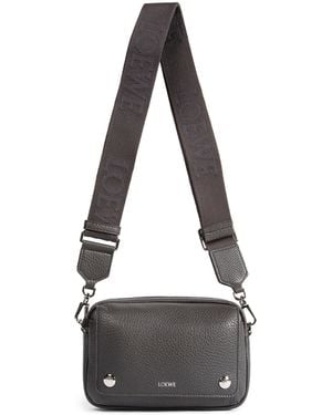 Loewe Small Pebble Messenger Bag - Black