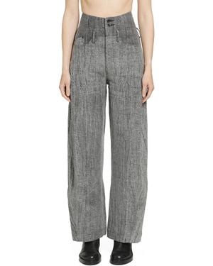 Yehuafan Linen Trousers - Grey