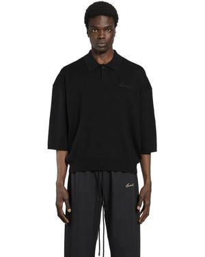 Fear Of God Signature 3/4 Sleeve 90S Knit Polo - Black