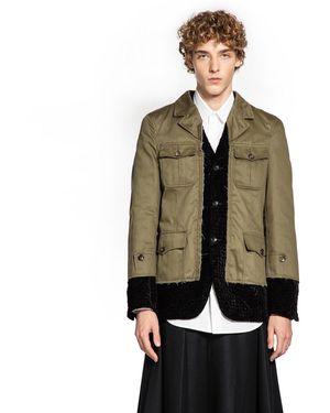 Comme des Garçons Spliced Military Blazer - Green