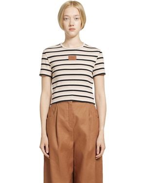 Fendi Striped T-Shirt - Brown