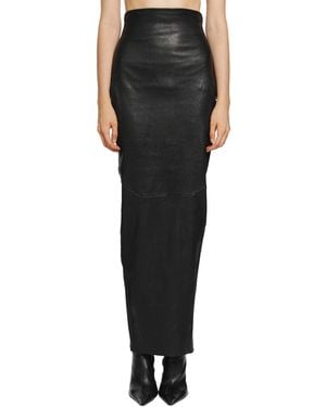 Rick Owens Tower Dirt Pillar Skirt - Black