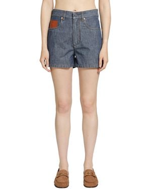 Fendi Chambray Shorts - Blue