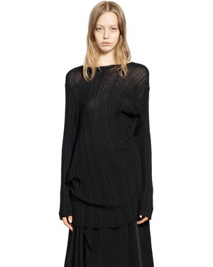 Yohji Yamamoto Tuck Detail Blouse - Black