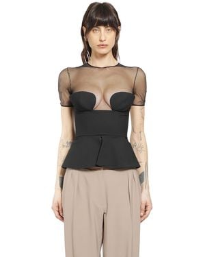 Nensi Dojaka Tailored Bustier Top - Black