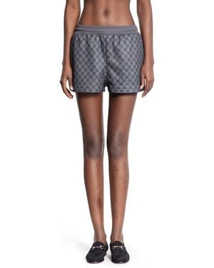Gucci Gg Technical Jersey Shorts - Blue