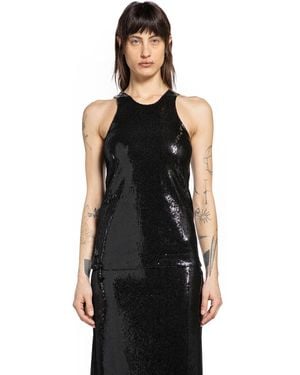 TOTEME Curved Sequin Tank - Black