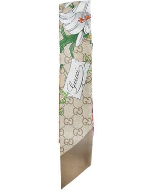 Gucci Printed Silk Ribbon - Green