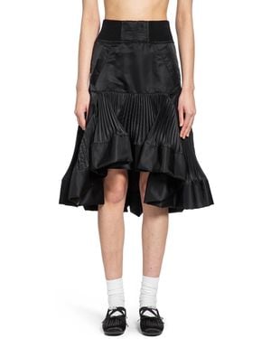 Sacai Nylon Twill Skirt - Black