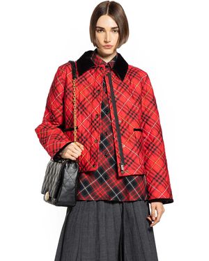 Burberry Oldham Check Quilted Barn Jacket - Red