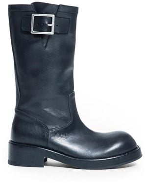 Ann Demeulemeester Neldor Engineer Boots - Blue