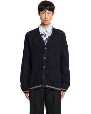 Gucci Cardigan In Cotone A Rete - Blue