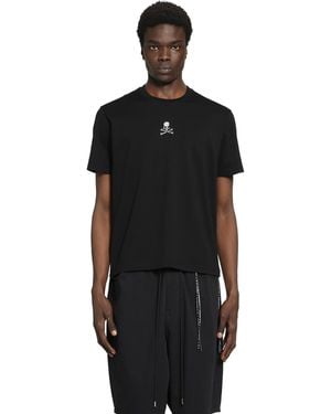 MASTERMIND WORLD Rhinestone Cotton T-Shirt - Black