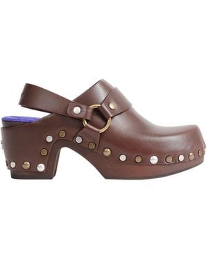 Chloé Talis Wedge Clogs - Brown