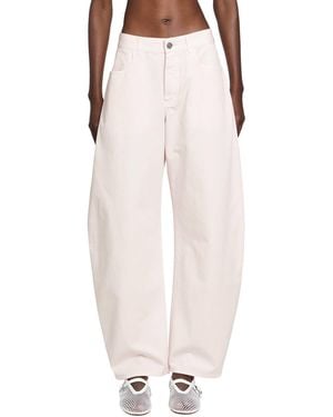 Alaïa Round Denim Trousers - Pink