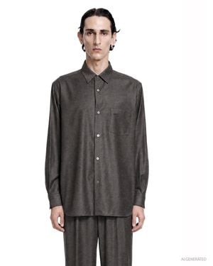 Ssstein Wool Oversized Shirt - Black