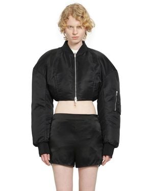 NVL-GARDE Cropped Bomber - Black