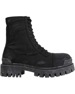 Balenciaga Combat Strike Boots - Black