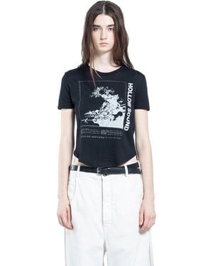 Ann Demeulemeester 'Hollow Sound' Floor Micro T-Shirt - Blue