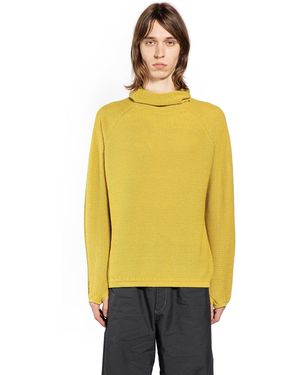 Goldwin 0 Perforated Wholegarment Knit Top - Yellow