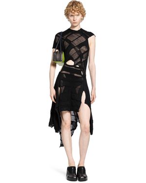 Halo Checked Dress - Black