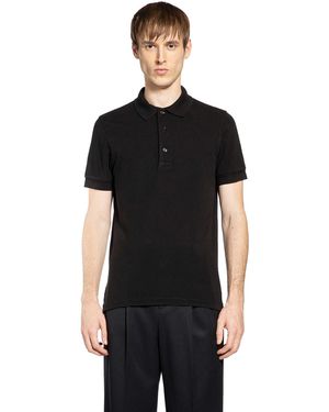 Tom Ford Cut And Sewn Shirt Sleeve Polo Shirt - Black