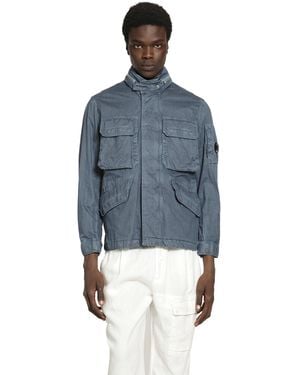 C.P. Company 50 Fili Wax Field Jacket - Blue