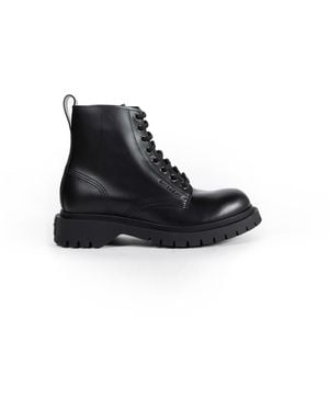 Givenchy Leather Lace-Up Boots - Black