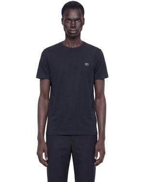 Valentino Vlogo Cotton T-Shirt - Blue