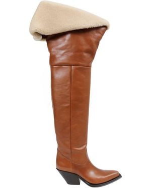 Chloé Azelan Thigh High Boots - Brown