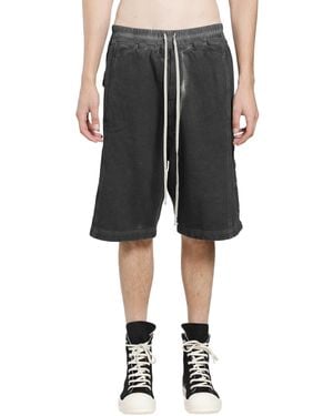 Rick Owens Tower Wide Pusher Shorts - Grey