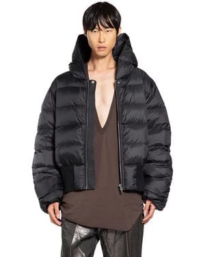 Rick Owens Concordians Hooded Down Jacket - Black