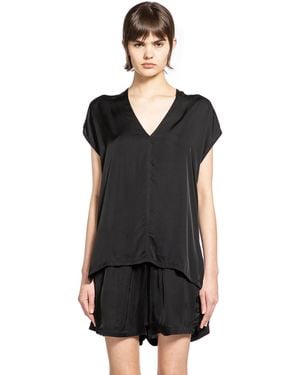 Thom Krom Sateen Look Shirt Blouse - Black