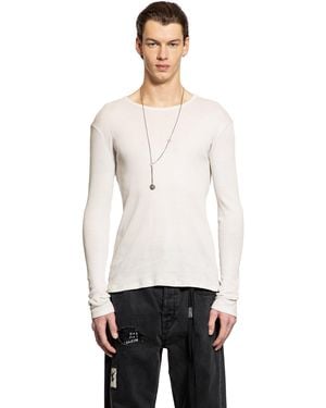 Ann Demeulemeester Cotton Rib Jersey - White