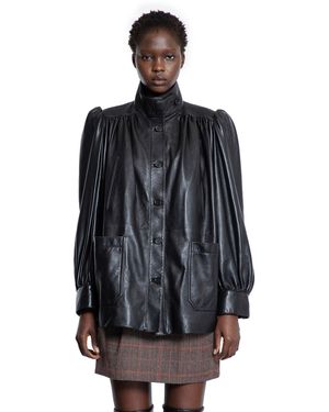 Chloé High-Neck Coat - Black