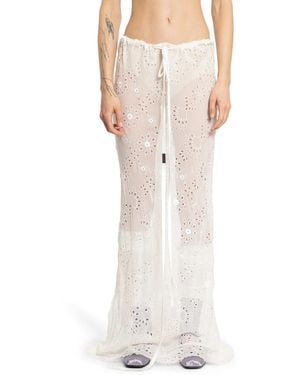 Ann Demeulemeester Sheila Long Bias Skirt - White