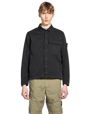 Stone Island 1200013 Supima Cotton Overshirt - Black
