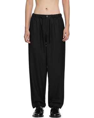 ROSE BURRITO Wool Pyjama Trousers - Black