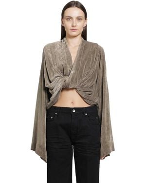 Rick Owens Tower Twist Top - Grey